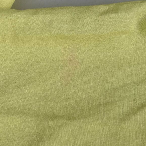 TRINA Turk Yellow Crochet Top Blouse S Cotton Silk Lightweight Drawstring Waist - Picture 7 of 10